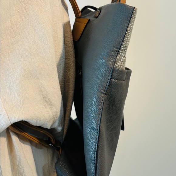 ROOTS 73 NEOT Recycled Leather like Convertible Backpack - Picture 9 of 9